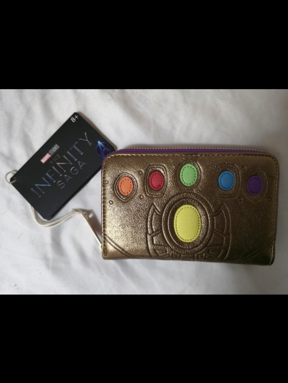 Loungefly Marvel Thanos Gauntlet Metallic Zip Around Wallet